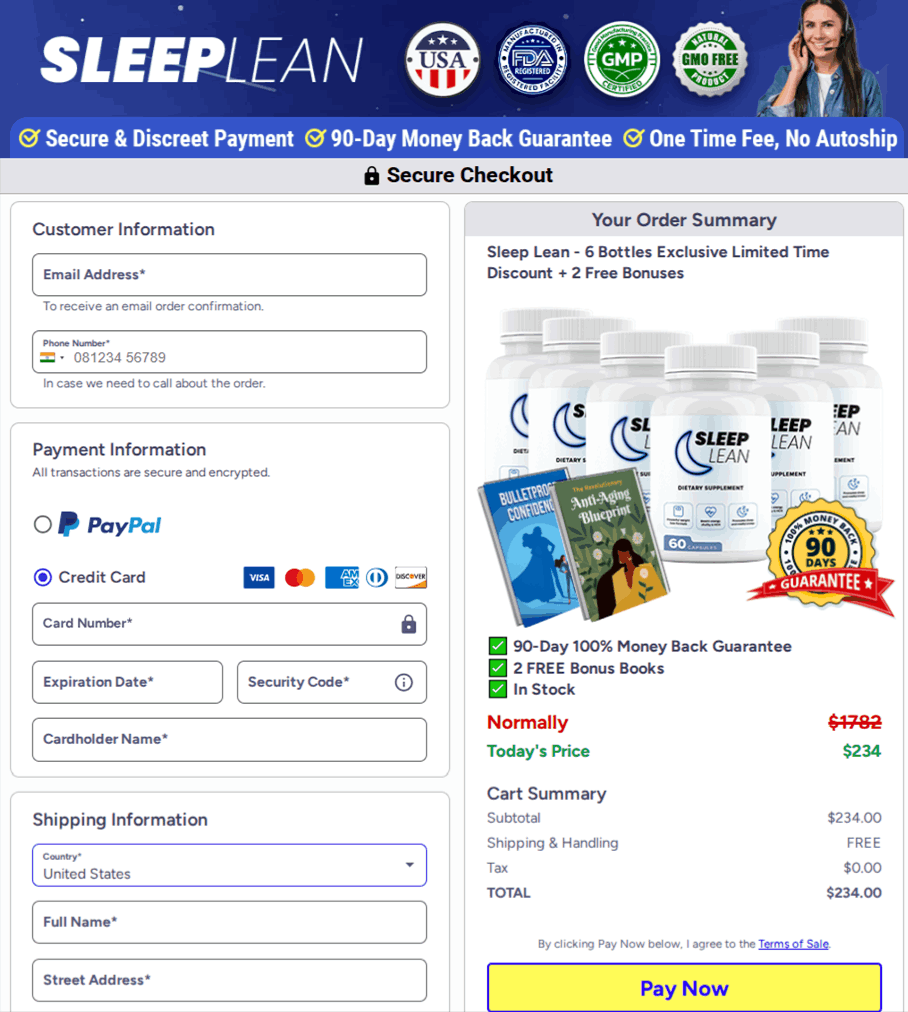 Sleep Lean USA Checkout